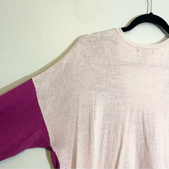 Lane Bryant Women's Black Color Block Scoop Neck Fine Merino Sweater Size 22/24 - Picture 4 of 14